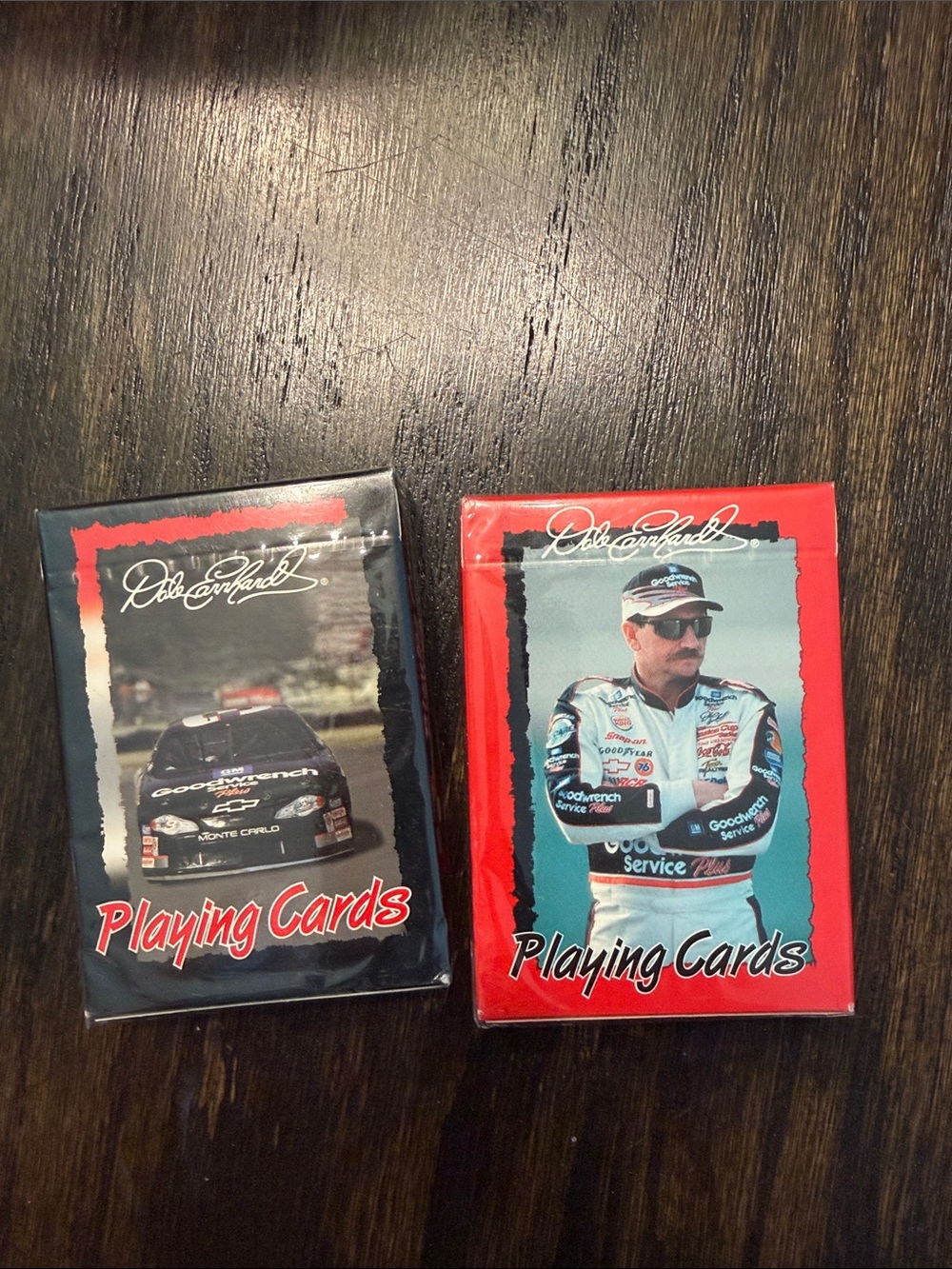 Dale Earnhardt Playing Cards - Black & Red Decks